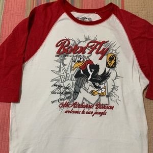 Born Fly baseball raglan tee Large